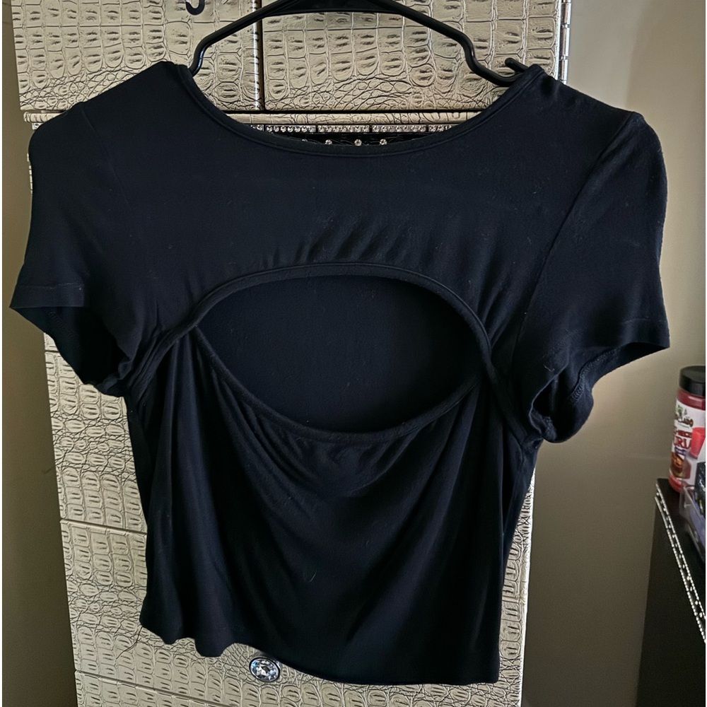 Open front crop top